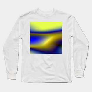 Yellow blue abstract texture art design Long Sleeve T-Shirt